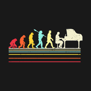 Piano Vintage Evolution Piano Player T-Shirt