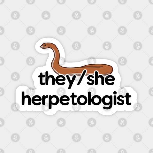 They/She Herpetologist - Snake Design Magnet by Nellephant Designs