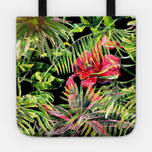 Palm Leaves seamless pattern Tote