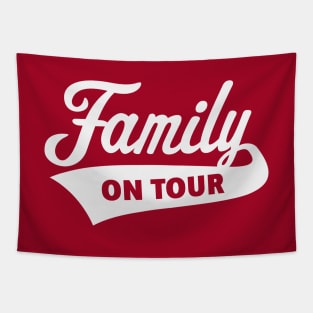 Family On Tour (Family Vacation / White) Tapestry