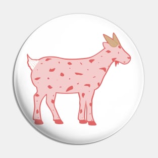 Strawberry Ice Cream Goat (pink background) Pin