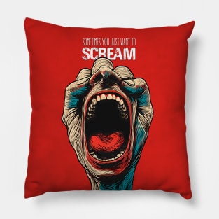 Screaming Hand: Sometimes We All Want to Scream Pillow