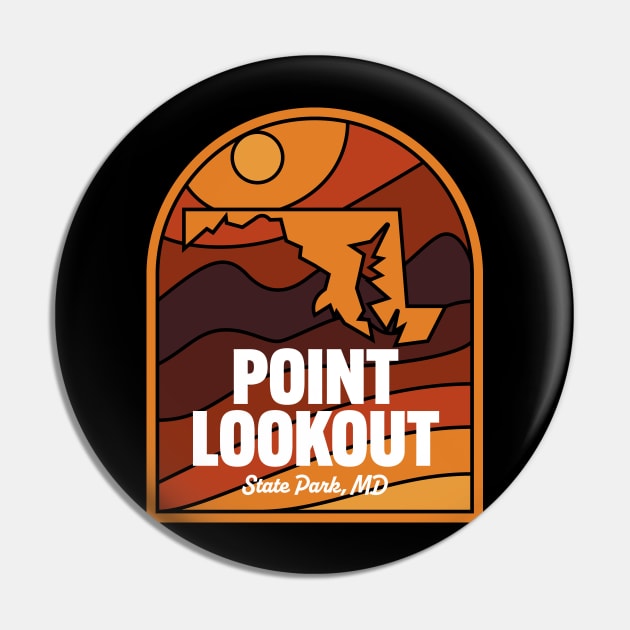 Point Lookout State Park Maryland Pin by HalpinDesign