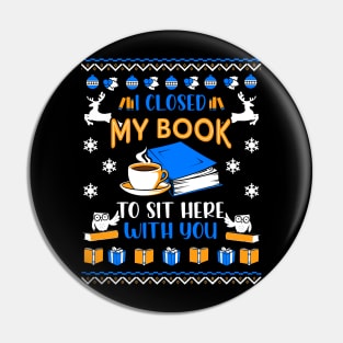 Bookish Christmas Sweater. Book Lover Christmas Gift. Pin