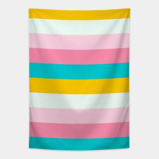 Retro Summer Beach Pattern Colorful Stripes Tapestry