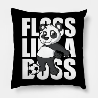 Floss Like A Boss Panda Soccer Pillow