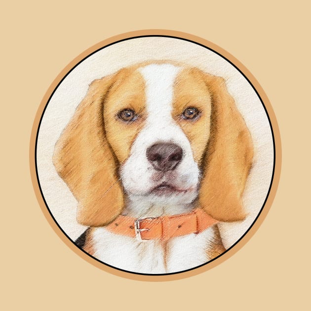 Beagle Painting - Cute Original Dog Art by Alpen Designs