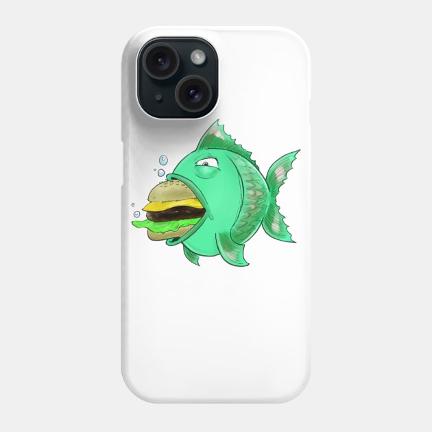 Fish Burger Phone Case by Schink