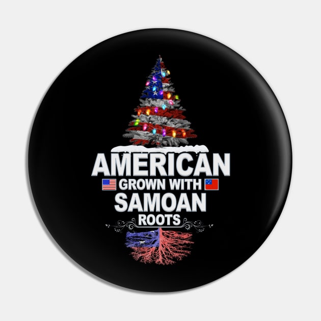 Christmas Tree  American Grown With Samoan Roots - Gift for Samoan From Samoa Pin by Country Flags