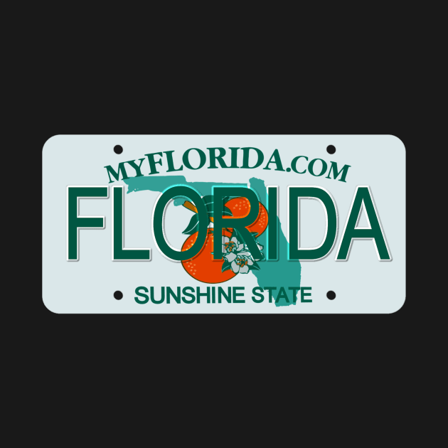 Florida License Plate by Mel's Designs