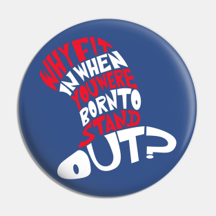 Cat In The Hat Pins And Buttons Teepublic Au