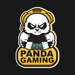 Hardcore Gaming Panda Design T-Shirt