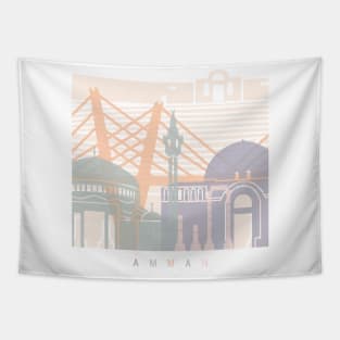 AMMAN SKYLINE POSTER PASTEL Tapestry