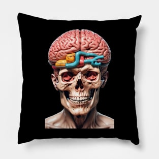 Brain Skull Face Pillow