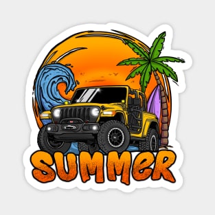 Jeep Wrangler Summer Holiday - Yellow Magnet