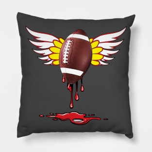 Football lover's bleeding heart Pillow