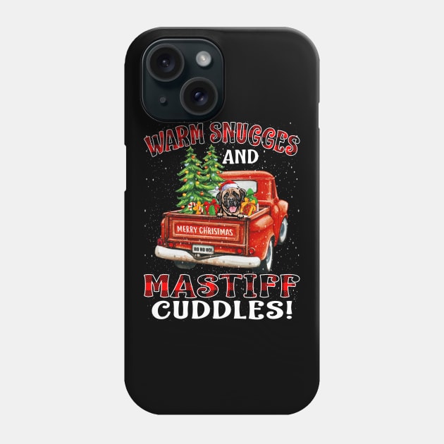 Warm Snuggles And Mastiff Cuddles Truck Tree Christmas Gift Phone Case by intelus