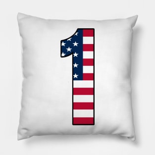 Number 1 Star Spangled Banner Pillow