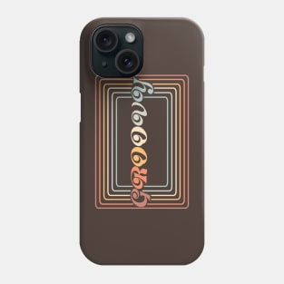 Groovy - retro 70s font with stripes in vintage colors Phone Case