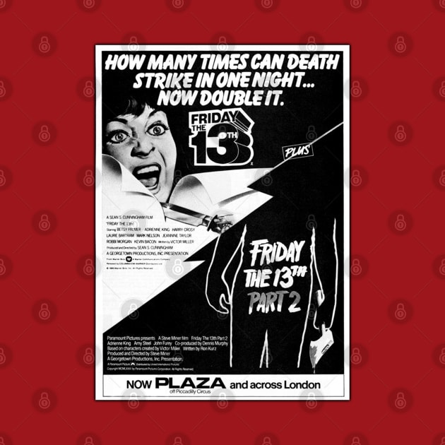 "FRIDAY THE 13TH PART 1 & 2" [80s HORROR SHOWTIMES] by nostaljunkpod