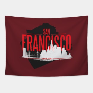 San Francisco Skyline Desing Tapestry