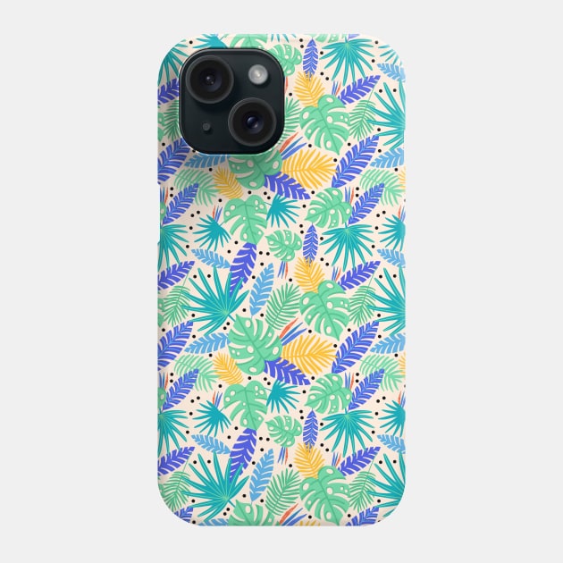 Simple Hawaiian Leaves Print Phone Case by Simplulina