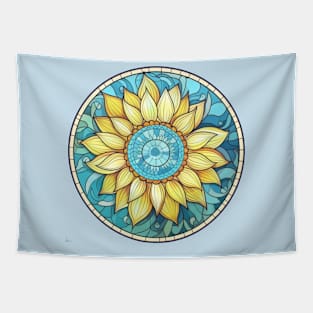 Stained Glass Sunflower Tapestry