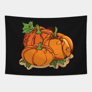 Spooky Pumpkin, Watercolor Pumpkin, Funny Halloween Party Tapestry