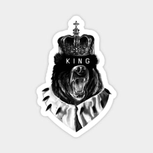 KING BEAR BLACK CROWN Magnet