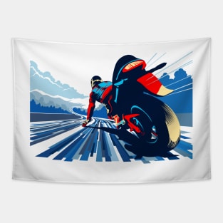 Motor racer speed demon Tapestry