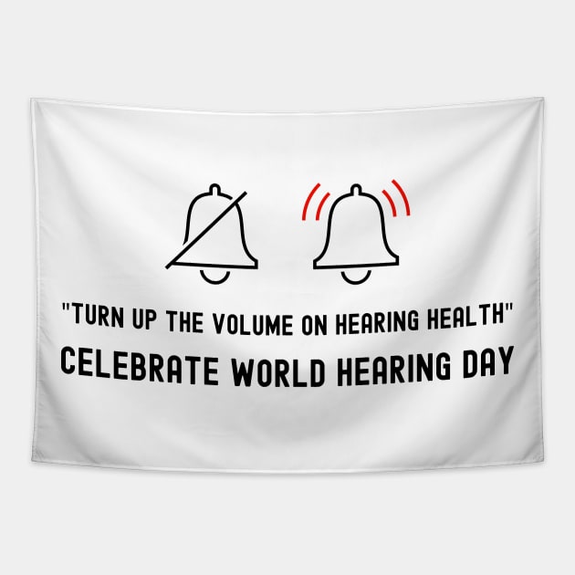 World Hearing Day , Deaf Awareness Tapestry by DesignerDeskStd