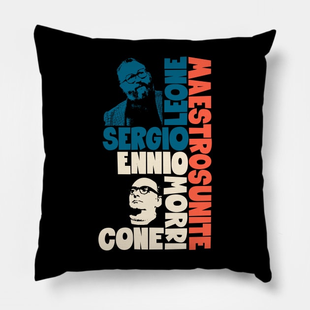 Sergio Leone and Enio Morricone - A Fistful of Dollars, Pillow by Boogosh