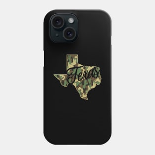 Camo Texas Flag Outline State Phone Case