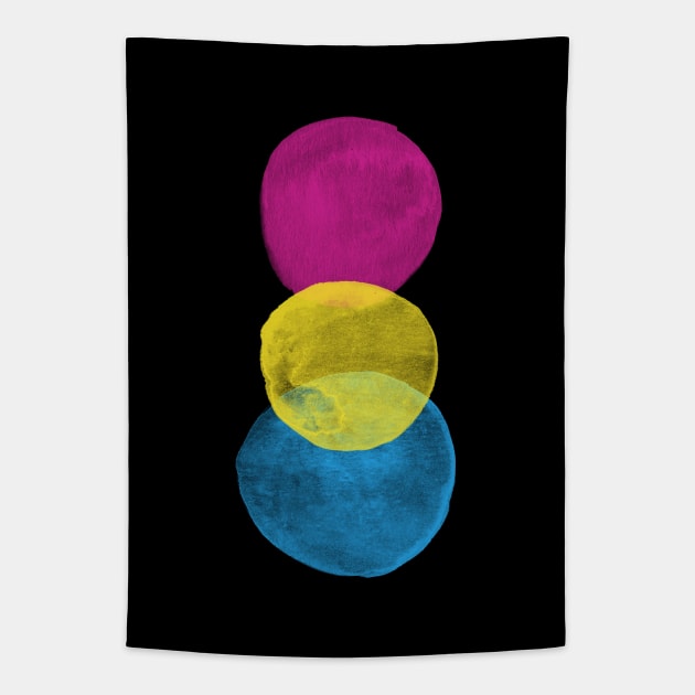 Pansexual / Panromantic Pride Bubbles Tapestry by inSomeBetween