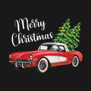 Truck Tree Merry Christmas T-Shirt