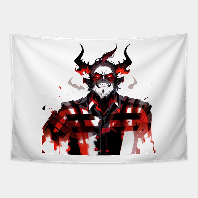 Devilish hipster Tapestry by Glenbobagins