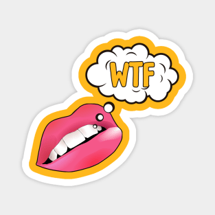 WTF Funny Design Magnet