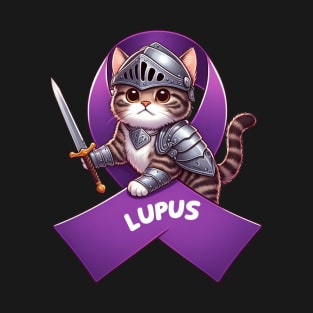 Cute Cat Lupus Awareness Warrior: Fighting for a Cause T-Shirt