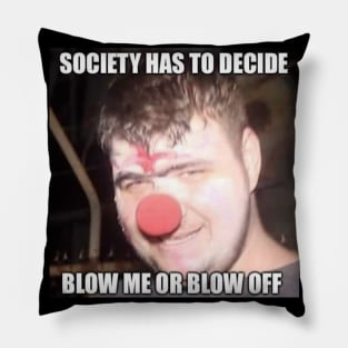 Blow Off Clown Pillow