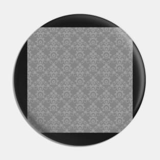 Ornate Grey Decorative Pattern Pin