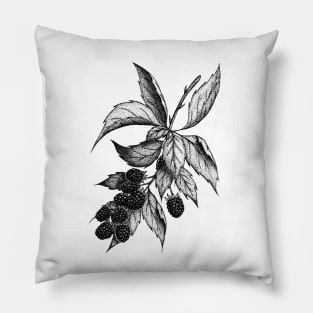 Blackberry branch Pillow