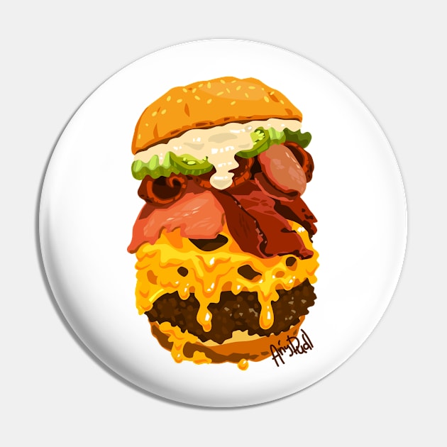 Cheeseburger with bacon Pin by Anydudl