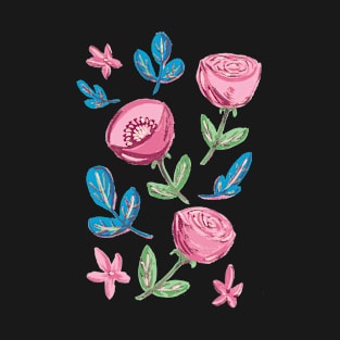 Wild Flowers in gouache T-Shirt