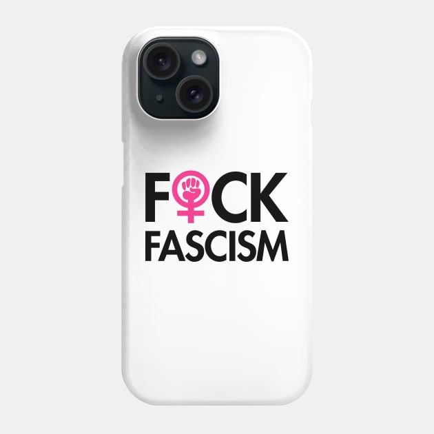 FCK Fascism - censored - black and hot pink Phone Case by Tainted