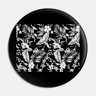 black and white tropical pattern Pin