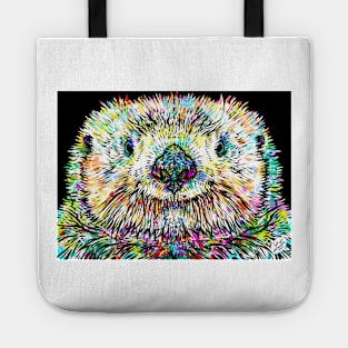 OTTER watercolor and ink portrait Tote