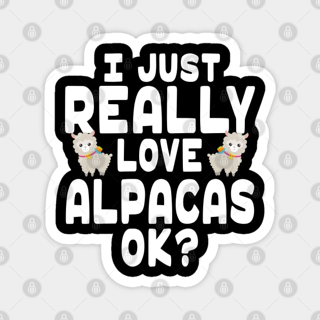 I Love Alpacas - Alpaca Lover Magnet by HeartsandFlags