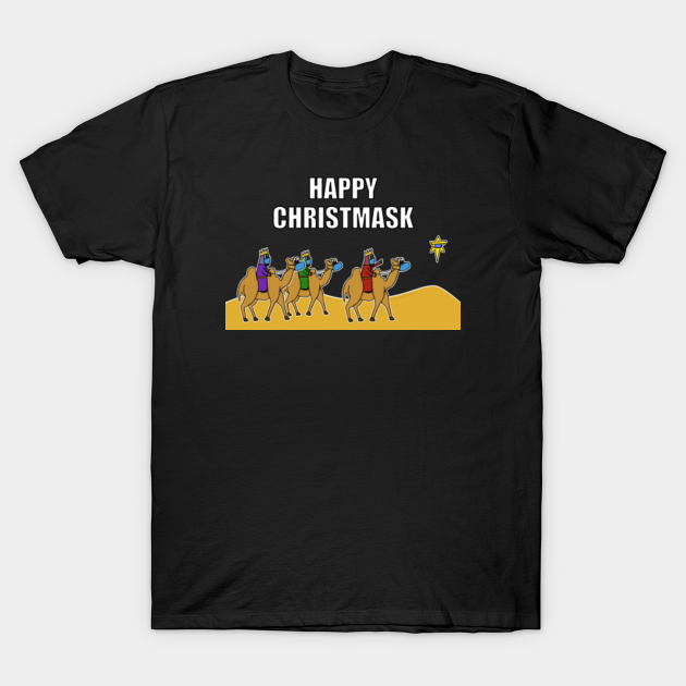 Discover Happy Christmask Three Kings Wise Men Masked Funny - Christmas Nativity - T-Shirt