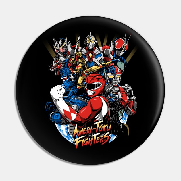 Ameri-Toku Fighters Pin by PrimePremne