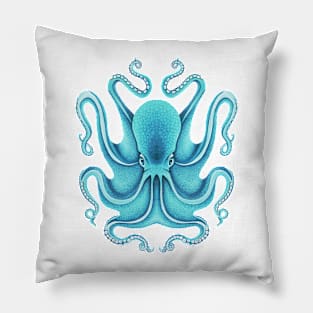 Turquoise Octopus Pillow